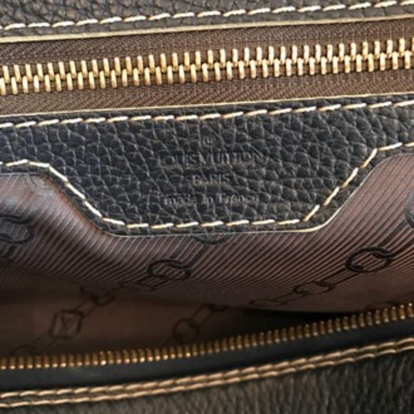 Louis Vuitton Tobago Navy Leather Carryall Weekend - Picture 2 of 8